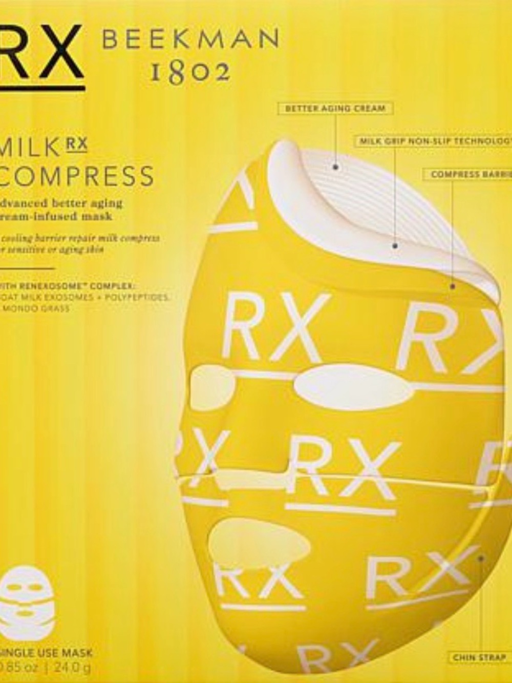 Beekman 1802 Yellow and White Milk RX Compress Mask